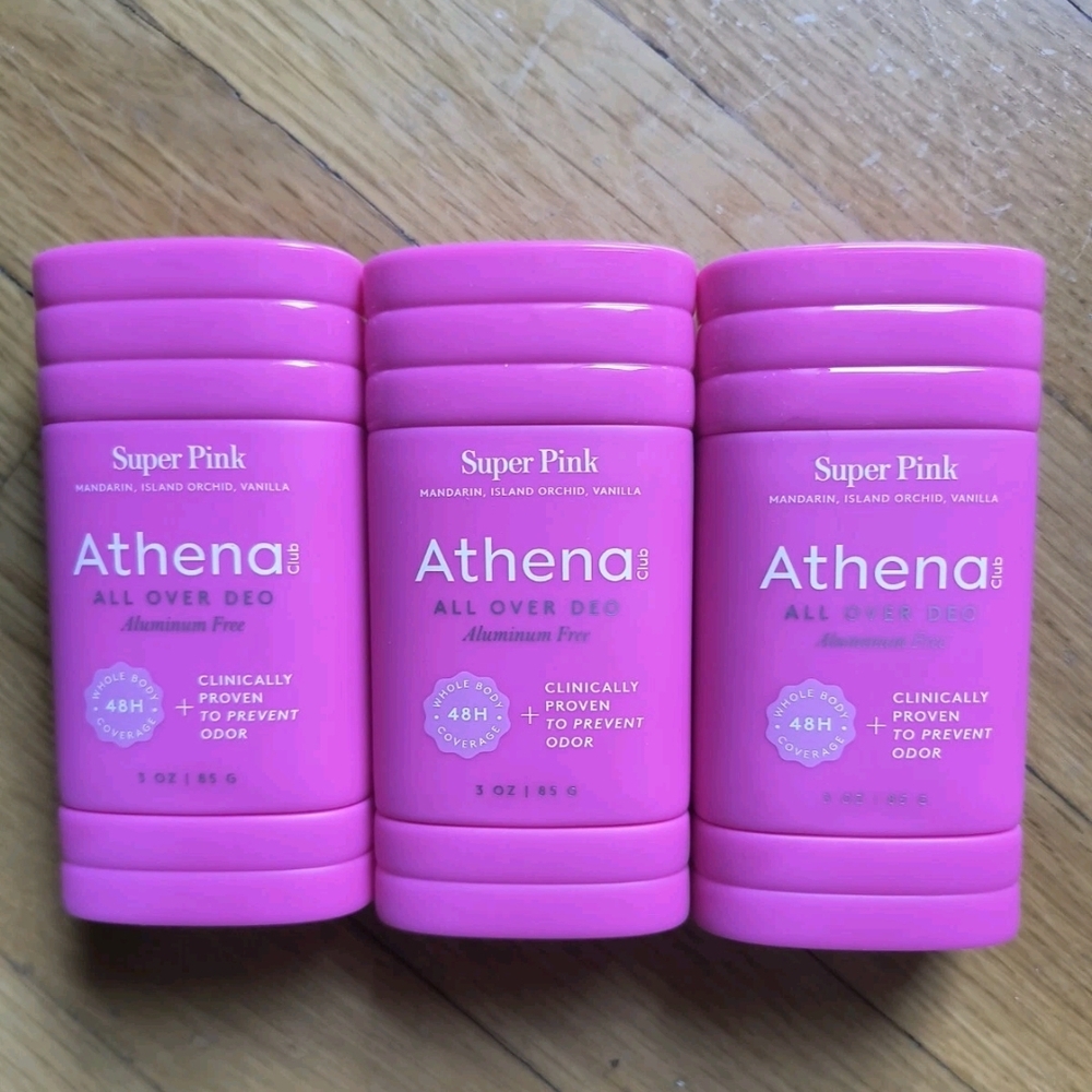 3pk Athena Club All Over Deodorant Super Pink Mandarin Orchid Vanilla Aluminum F